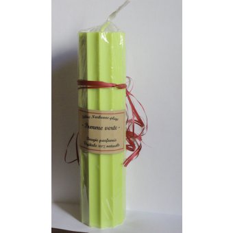 bougie parfumÃ©e, pomme-verte, colonne