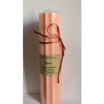 bougie parfumÃ©e, rose, colonne