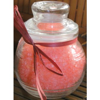 sels de bain parfumÃ©s, rose