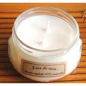 Bougie parfum, noix de coco