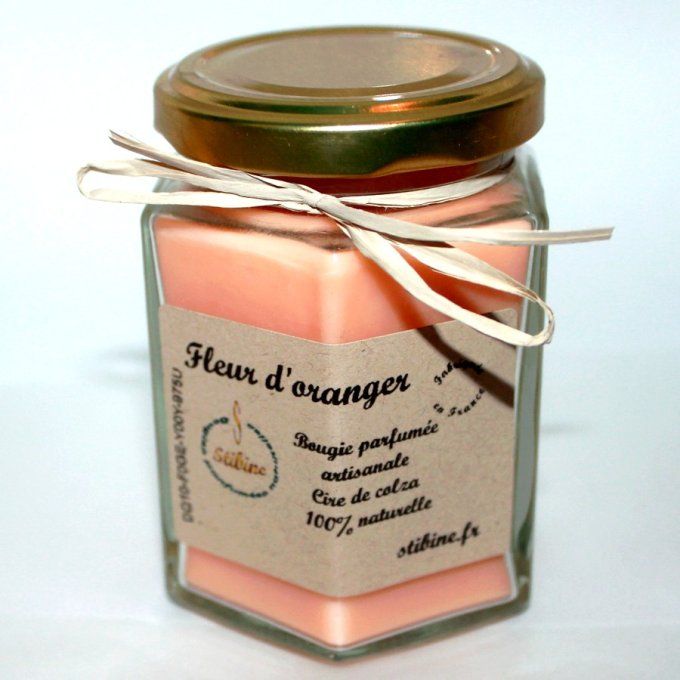 Bougie parfumée naturelle fleur d'oranger