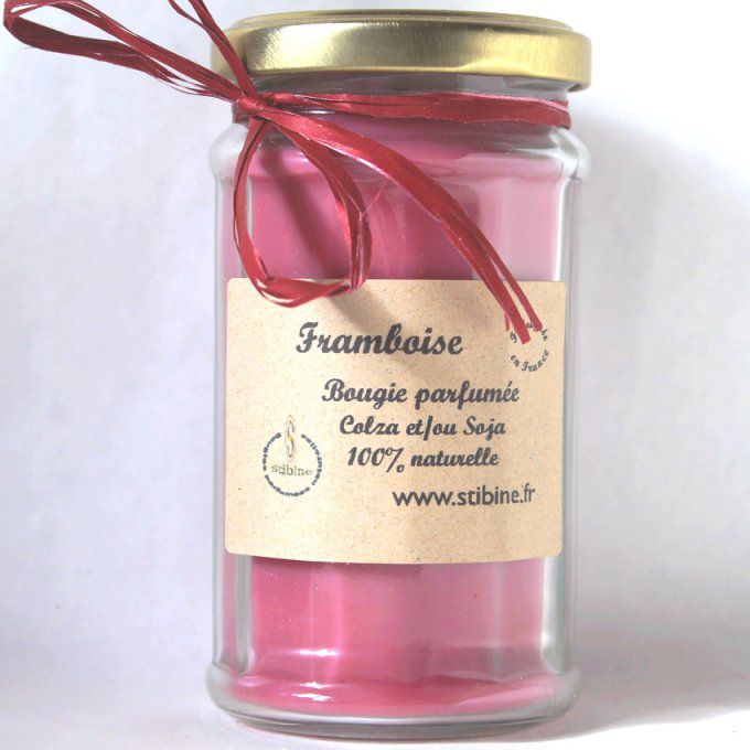 bougie parfumée framboise