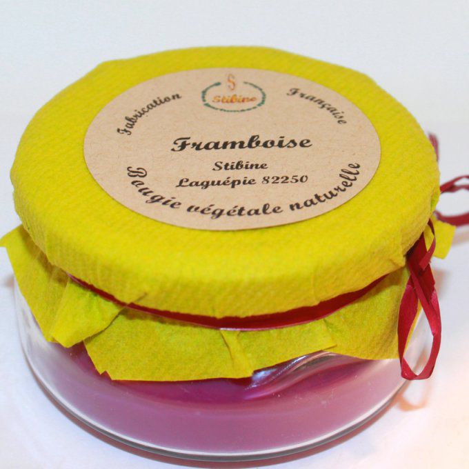 framboise bougie naturelle