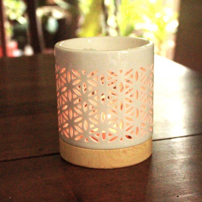 Brûle-parfum: céramique Fleurs