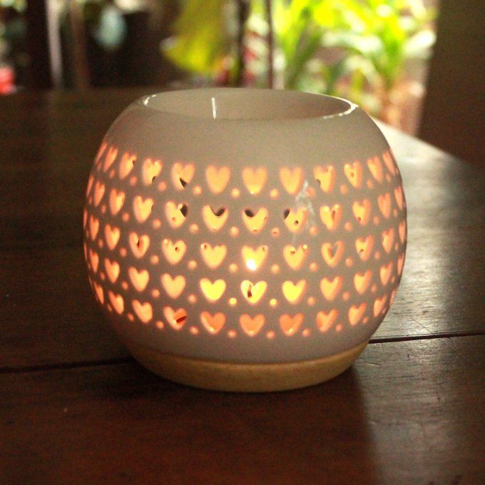 Brûle-parfum: céramique coeurs