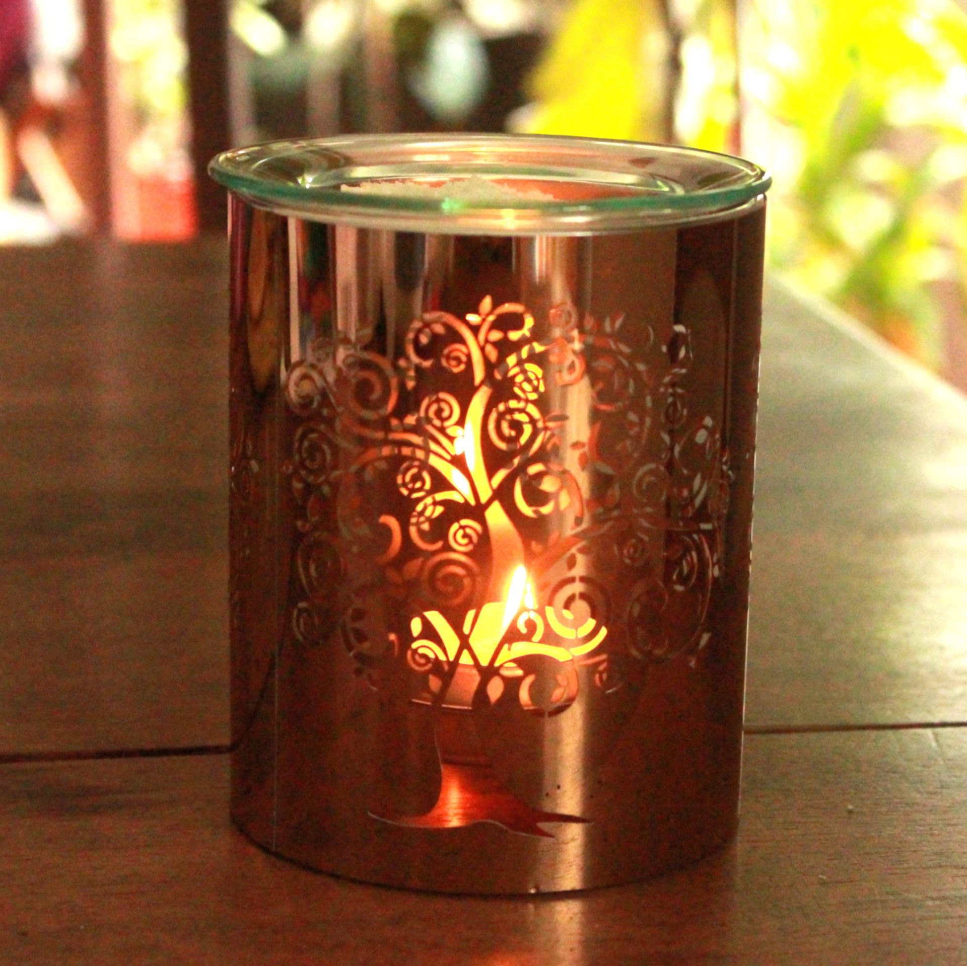 Brûle-parfum: métal arbre de vie Brûle-parfum: métal arbre de vie