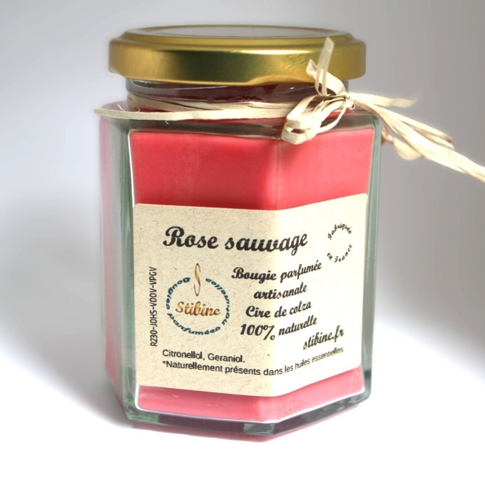 bougie parfum Rose sauvage