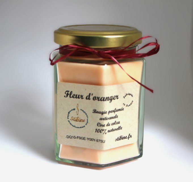 Bougie parfumée naturelle fleur d'oranger