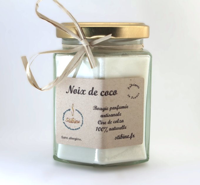 Bougie végétale Noix de coco