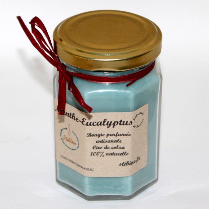 Bougie végétale Menthe Eucalyptus