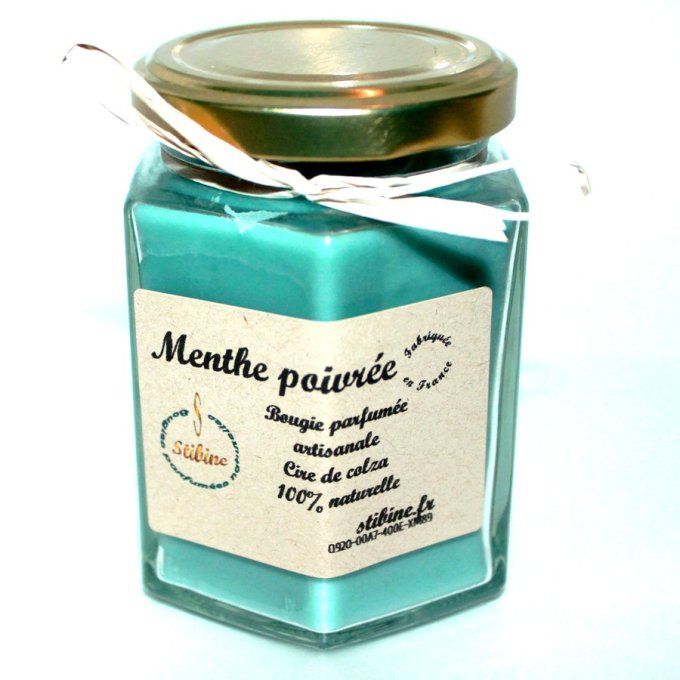 Bougie naturelle menthe poivrée
