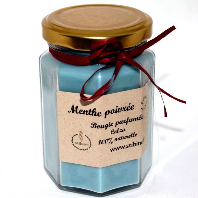 Bougie naturelle menthe poivrée