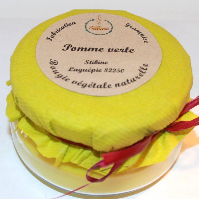 Bougie naturelle pomme verte