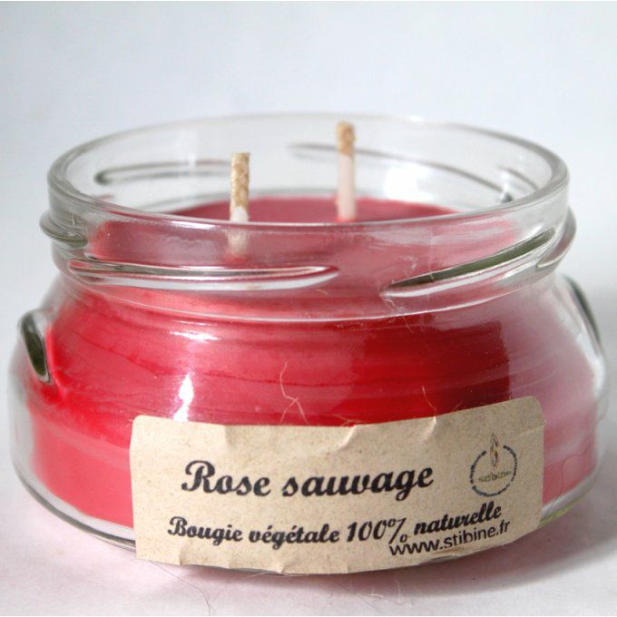 bougie parfumée rose