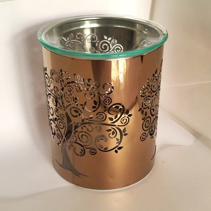 Brûle-parfum: métal arbre de vie