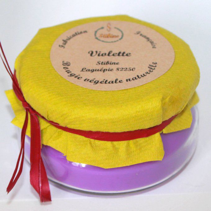 Bougie artisanale violette
